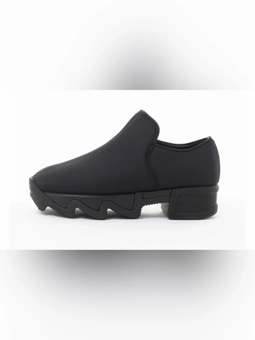 Women's Black Platform Slip-On Shoes - Modern Chunky Sole